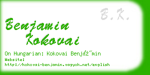 benjamin kokovai business card